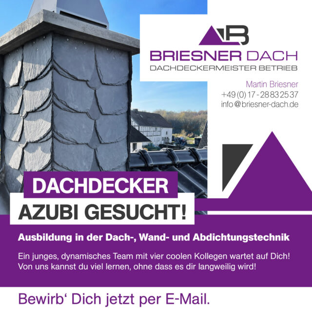 Jab Angebot Anzeige Anzeige Azubi Briesner Dach